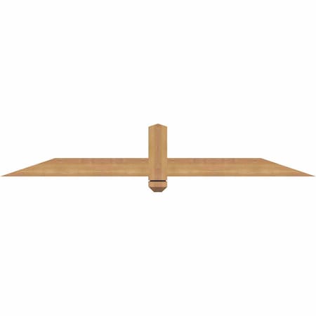 Ekena Millwork Eugene Smooth Timber Gable Bracket, Western Red Cedar, 60"W x 10"H x 3 1/2"D x 3 1/2"F, 4/12 Pitch GBW060X10X0404EUG00SWR